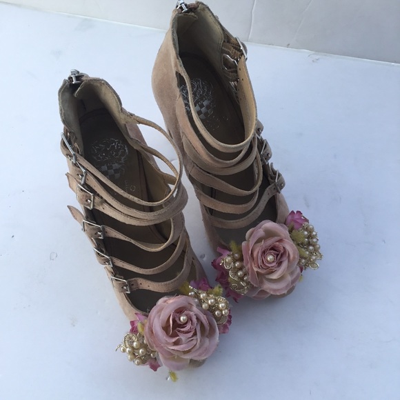 Beige Wedding Shoes Customize Vincent Camuto Designer Heels Shoes - Picture 6 of 6